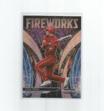 LUCA TRESH 2021 PANINI PRIZM DRAFT PICKS FIREWORKS SILVER PRIZM INSERT #F-LT