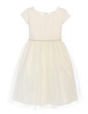 Ivory Flower Girls Sequins Lace Tulle Dress Wedding Party Easter New