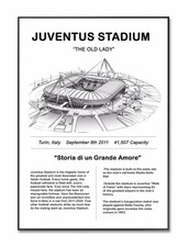 Poster Juventus Calcio, Poster Juventus Stadium, Regalo Juventus Wall Art, a4