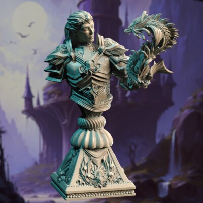 Vyndira High Elf Spellblade Rogue Fighter Paladin Bust Miniature | D&D DnD