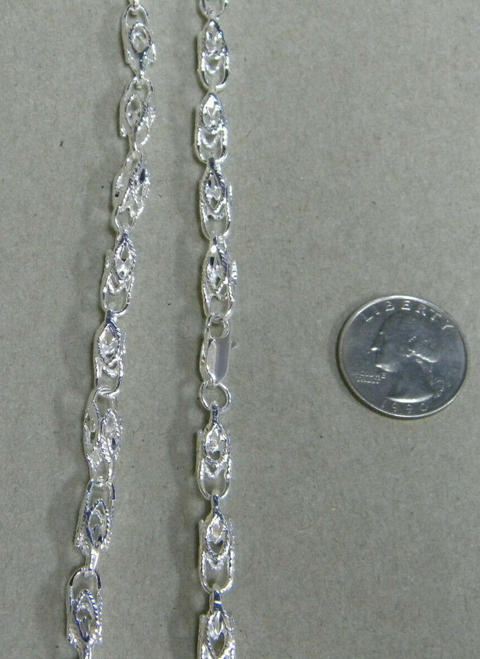 Men's Lady's Silver Plated Turkish Rope Chain 30in inch Long 6mm Wide ...