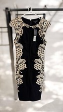LONDON DRESS CO Black + Ivory Lace Overlay Sleeveless Bodycon Dress Msrp$110 Sz6