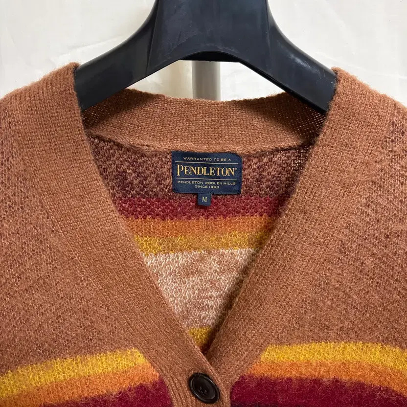 Pendleton Navajo Pattern Wool Cardigan / Brown, M - image 6