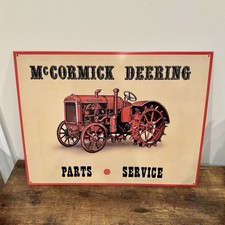 McCormick Deering Metal Sign Parts Service AAA Sign Co. Coitsville OH 12x16