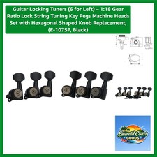 Guitar Locking Tuners 6 for Left 1:18 Gear Ratio Lock String Tuning Key Peg...