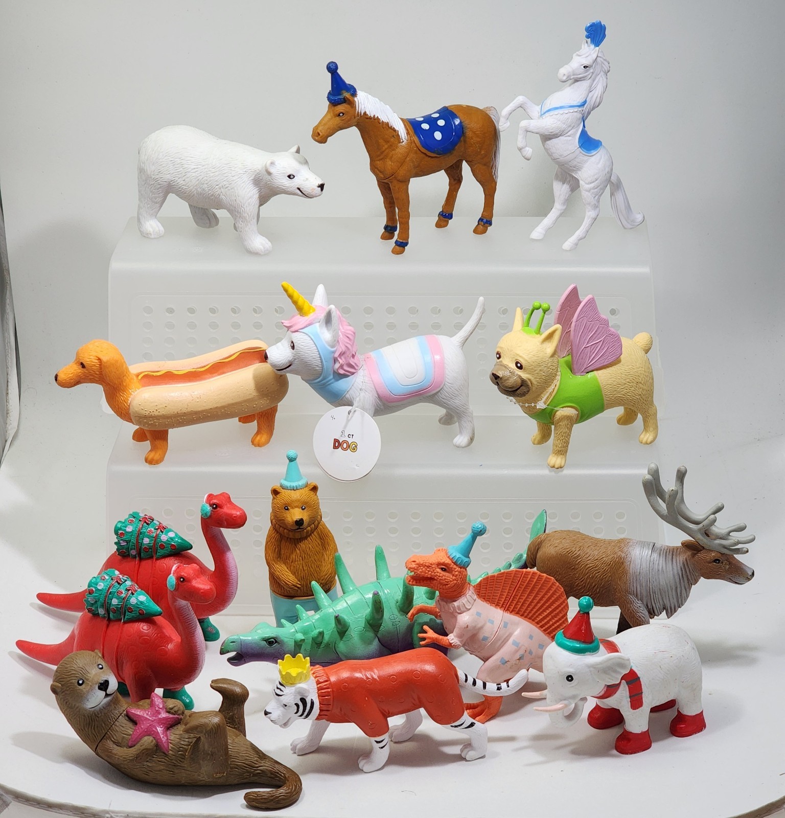 Ankyo Party Animals Toy Figure Lot Birthday Hat Xmas Dinosaurs Dogs Tiger Target