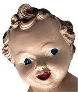 Plasto Mfg Crawling Baby Wall Plaque, Collectible Chalkware Babys, MCM, USA
