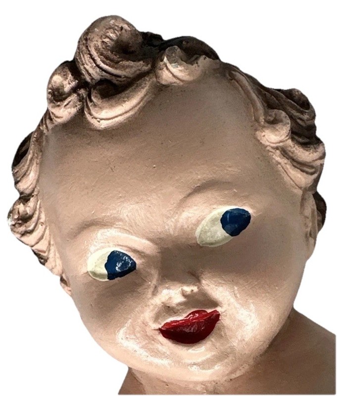 Plasto Mfg Crawling Baby Wall Plaque, Collectible Chalkware Babys, MCM, USA