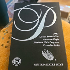 U.S. Mint 2012 American Eagle (Statue of Liberty) 1 oz .9995 Platinum Coin 2600.00 per troy oz