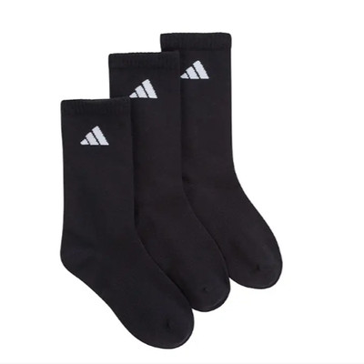 Adidas Junior Kinder 3x Paar schwarze Arch Compression Crew Socken Gr. UK 3-5 NEU