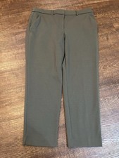 Simply Vera Wang Olive Green Office Slacks Dress Pants Straight Leg Size 16