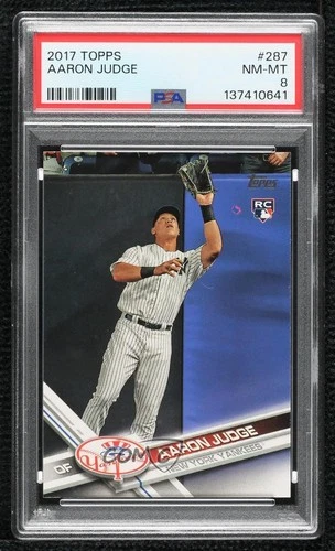 2017 Topps Aaron Judge (Fielding) #287 PSA 8 0s2