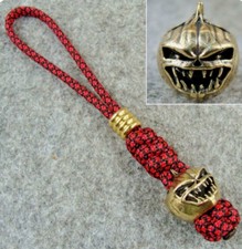 Handmade 550 Paracord Knife Lanyard With Brass "Halloween Pumpkin" Bead
