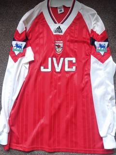 Genuine Arsenal Player Issue Home Shirt Long Sleeved 1992/94 Extra Large