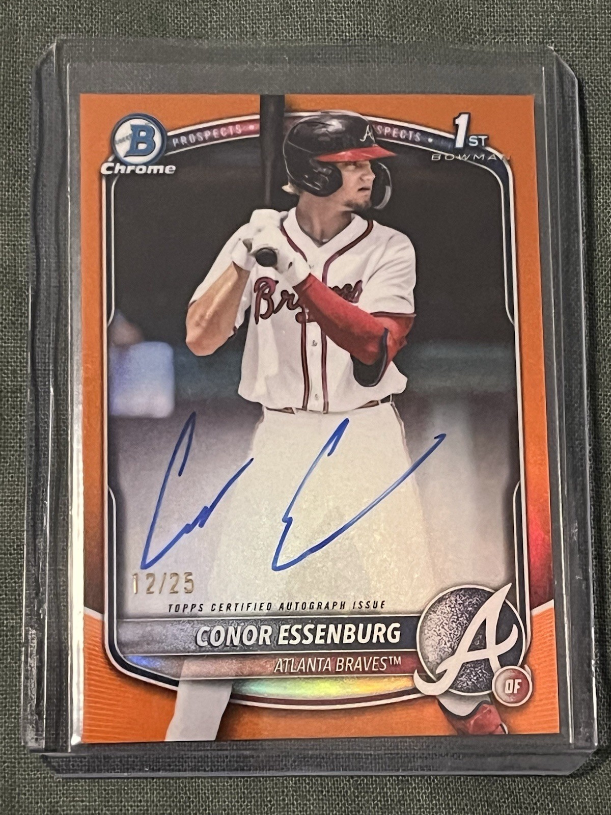 2025 Bowman Draft Chrome Conor Essenburg 1st  Auto /25 Orange Refractor