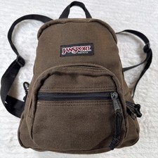 Vintage JanSport Half Pint Mini Backpack Brown 03/99 Made in USA Deadstock Cond