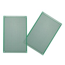 2Pcs Breadboard Solderable Board 150mm x 90mm Green Circuit PCB Board