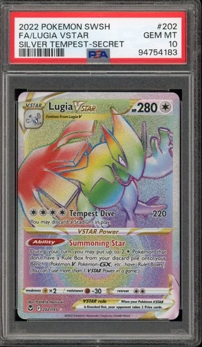 Pokemon Lugia VSTAR Silver Tempest Secret Rare #202 PSA 10 Gem Mint