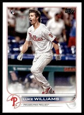 2022 Topps Luke Williams Rookie Philadelphia Phillies #62