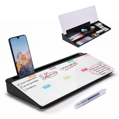 Whiteboard Weekly Dry-Erase-Board - Desktop White Board Calendar Desk Organiz...