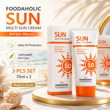 FOODAHOLIC Sun Multi Sun Cream SPF50 PA  70ml x 3 Korean Sunscreen