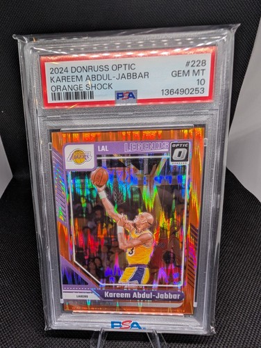 2024 Donruss Optic Kareem Abdul-Jabbar /225 ORANGE Shock