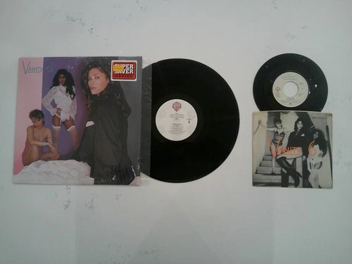 PRINCE VANITY 6 VINYL LOT!! 1982 SELF S/T DEBUT 1ST LP SHRINK~HE'S SO DULL 45 7"