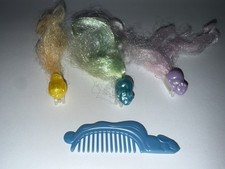 1986 Vintage Lady Lovely Locks Pixie Tails Lot of 3 Hair Clips & Comb by Mattel