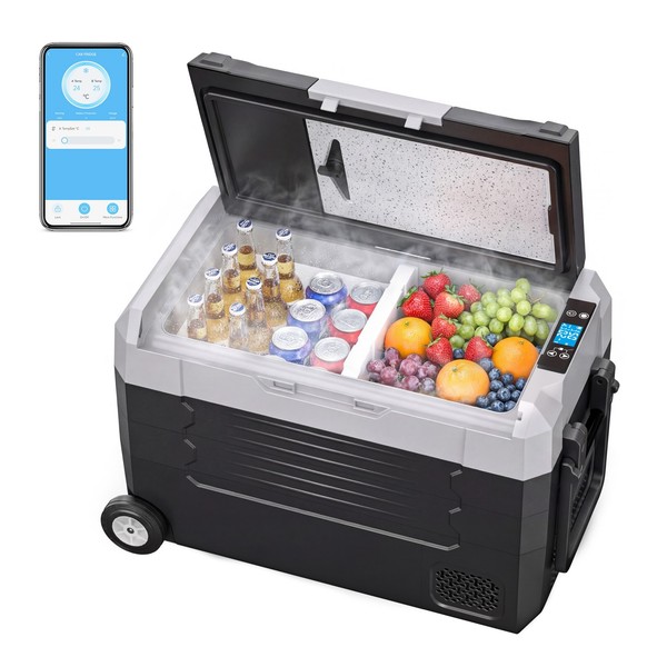 Kompressor 55L Auto KüHlbox -20℃ Dual-Zone KüHlschrank Camping 12V/240V App-image