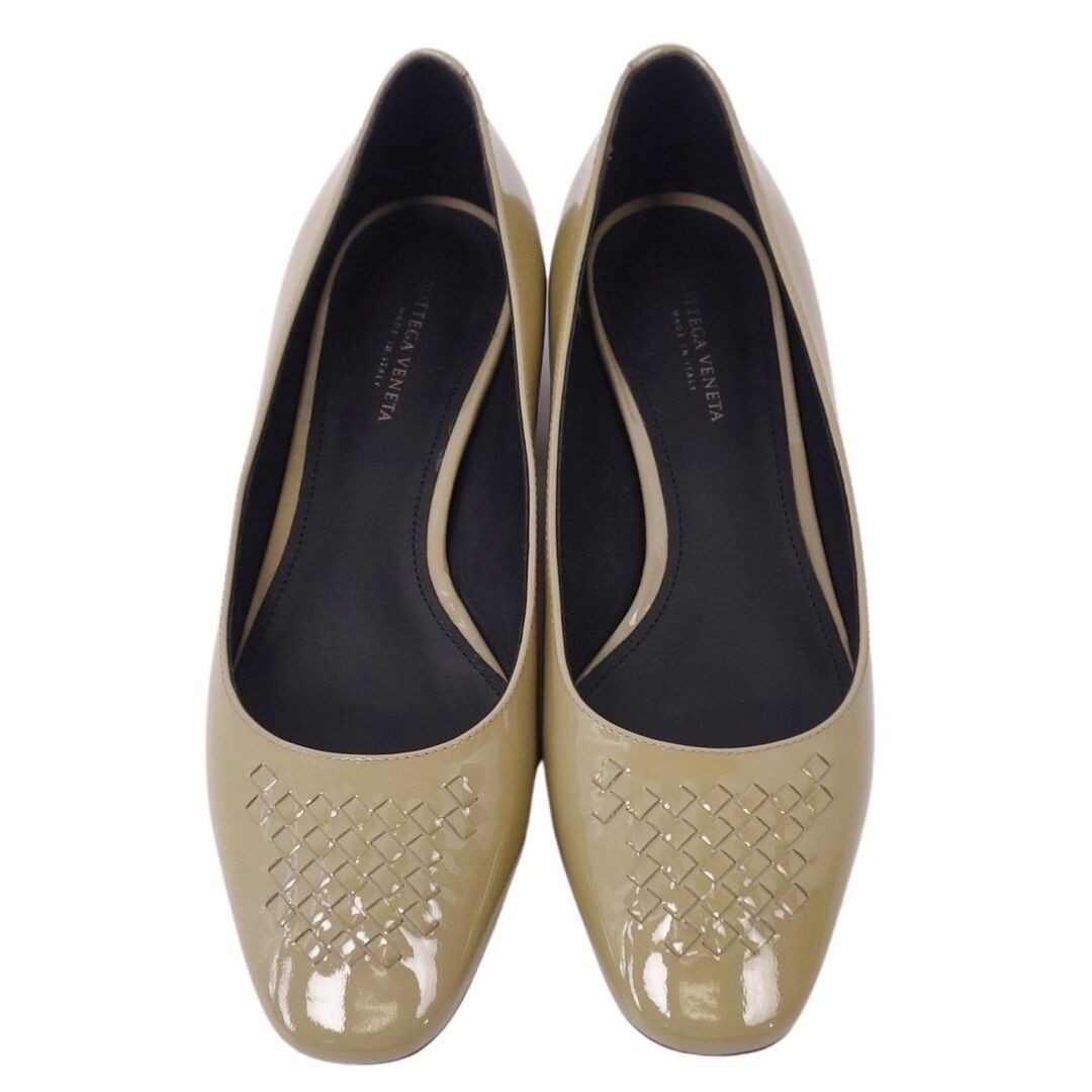 BOTTEGA VENETA PUMPS BRAIDED ENAMEL LEATHER HEELS SHOES 35 Used MOLO-0 thumbnail 4