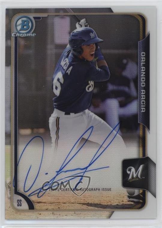 2015 Bowman Chrome Prospects Auto Refractor 470/499 Orlando Arcia #BCAP-OA