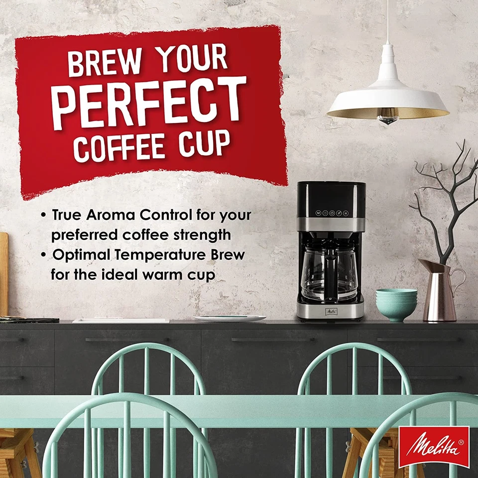 Melitta Aroma Tocco Glass Drip Coffee Machine w/10 Cup Capacity B09QDTW41B-C - Image 3 of 4