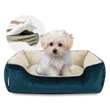 Small Dog  Cat Bed, Washable Removable Cover, Square, Cuddle Rectangle Pet B...