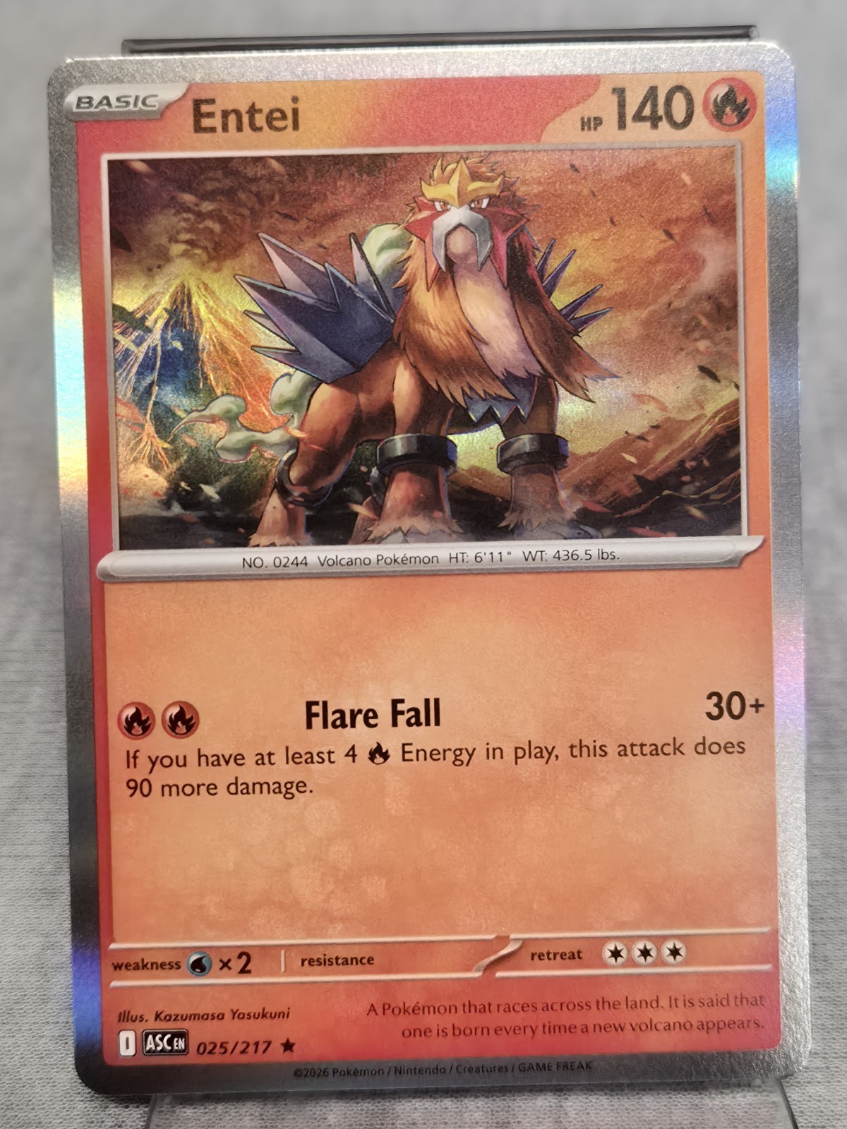 Entei #25/217 Pokemon Ascended Heroes Holo TCG 2026
