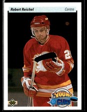 1990-91 Upper Deck French #533 Robert Reichel RC Hockey Card 1202K