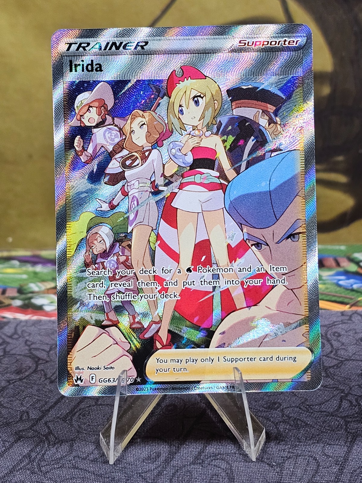 Pokémon TCG Irida GG63/GG70 Crown Zenith: Galarian Gallery Holo Card NM