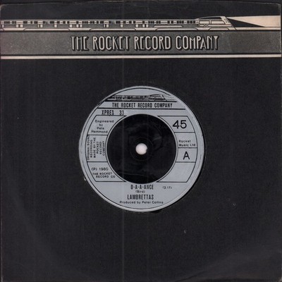 Lambrettas D-A-A-Ance 7'' vinyl UK Rocket 1980 company sleeve XPRES33