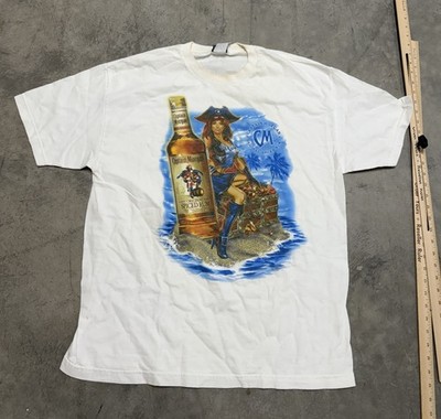Vintage Captain Morgan Original Spiced Rum Pirate T-Shirt
