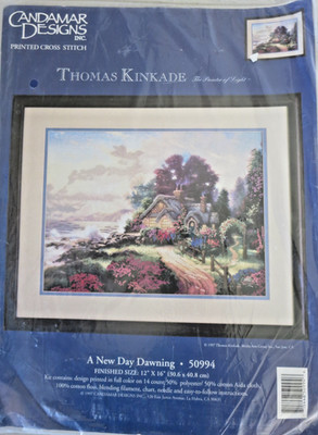 Thomas Kinkade A New Day Dawning 16x12 Cross Stitch Kit #50994 Candamar Designs