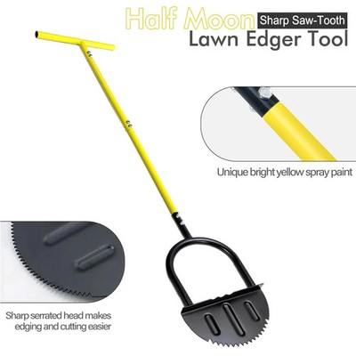 Halbmond Kantenschneider Rasentrimmer Sägezahn Edelstahl langlebig ergonomisch