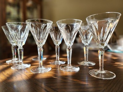 Set of 8 Waterford Crystal Sheila Claret Wine Stem Goblet Glasses, 6.5'' perfect