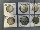 6 beautiful silver Kennedy Half Dollar 90% 40% Silver Lot US 50 cent pieces