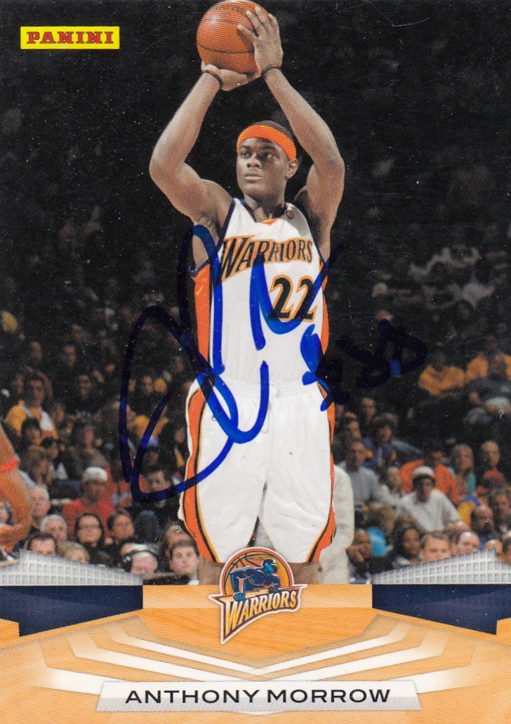 Anthony Morrow Golden State Warriors 2009 Panini Signed Autograph IP Card