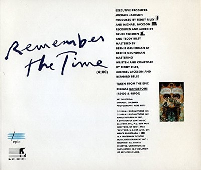 Remember the time (incl. 3 versions, 1991/92) - Michael Jackson CD EHVG The Fast