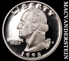 1998-S Washington Quarter- Silver- Choice Gem Proof Luster No Reserve #J6720