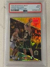 1999-00 Bowman’s Best Jason Williams ATOMIC REFRACTOR /100, PSA 9, pop 7! Kings