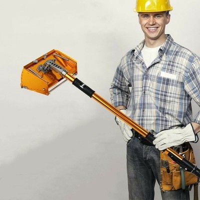 Manual 10'' Drywall Master Plaster Flat Box with 40''-64'' Aluminum Alloy Handle