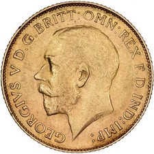 [#1117271] South Africa, George V, 1/2 Sovereign, 1925, Pretoria, Gold, AU, KM:2