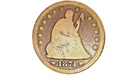 1874 seated liberty quarter