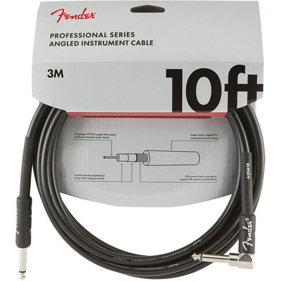 Instrumentenkabel Fender Pro Series 3 m BLK Angled Audio Kabel Gitarre NEU